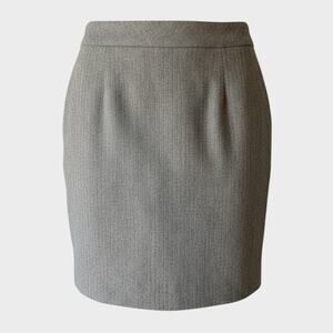 Banana Republic Factory Size 2 Pencil Skirt Gray Back Zipper Wool Blend